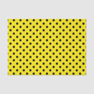 Papel De Seda Bolinhas amarelas e pretas