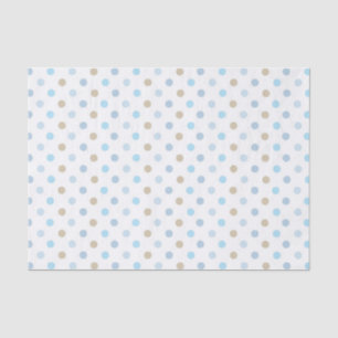 PAPEL DE SEDA BOLINHAS AZUIS E TAN