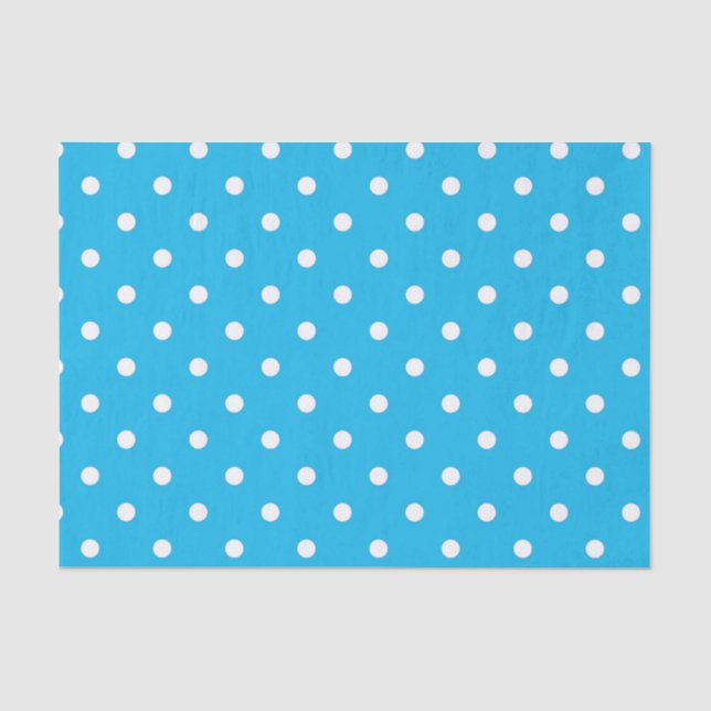 Papel De Seda Bolinhas azul da Piscina (Frente )