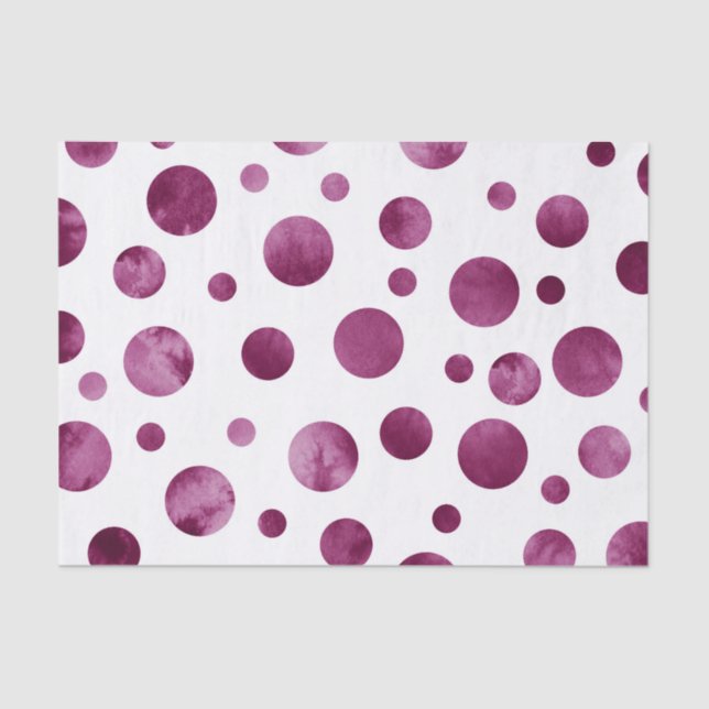 Papel De Seda Bolinhas Berry Watercolor (Frente )