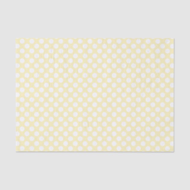 Papel De Seda Bolinhas branca sem falhas - Fundo personalizável (Frente )