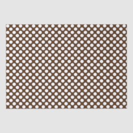 Papel De Seda Bolinhas brancas castanhas