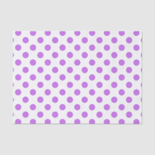 Papel De Seda Bolinhas brancas e lilás