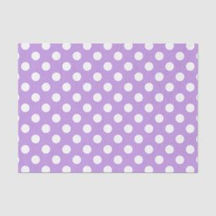 Papel De Seda Bolinhas brancas em lilás