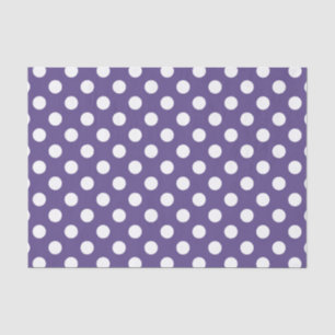 Papel De Seda bolinhas brancas em ultravioleta
