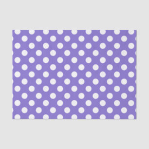 Papel De Seda Bolinhas brancas no periwinkle