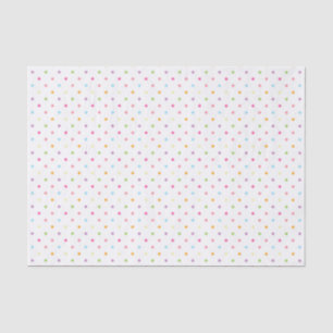 Papel De Seda Bolinhas Coloridas de Pastel