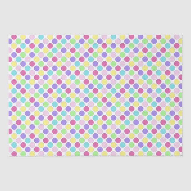Papel De Seda Bolinhas coloridas divertidas (Frente )