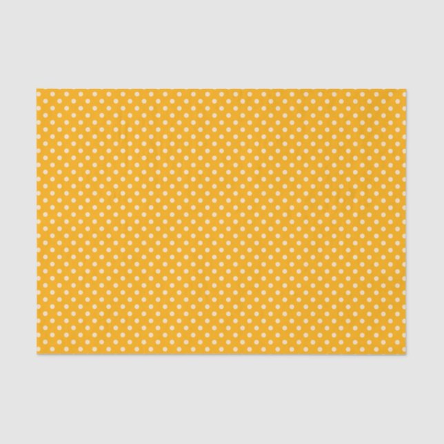 Papel De Seda Bolinhas De Creme Em Amarelo (Frente )