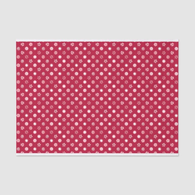 Papel De Seda Bolinhas de pimenta-pimenta-de-Natal (Frente )