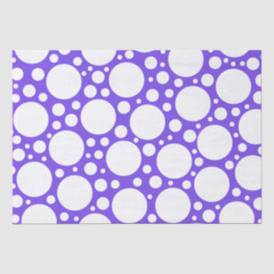 Papel De Seda bolinhas em roxo e branco