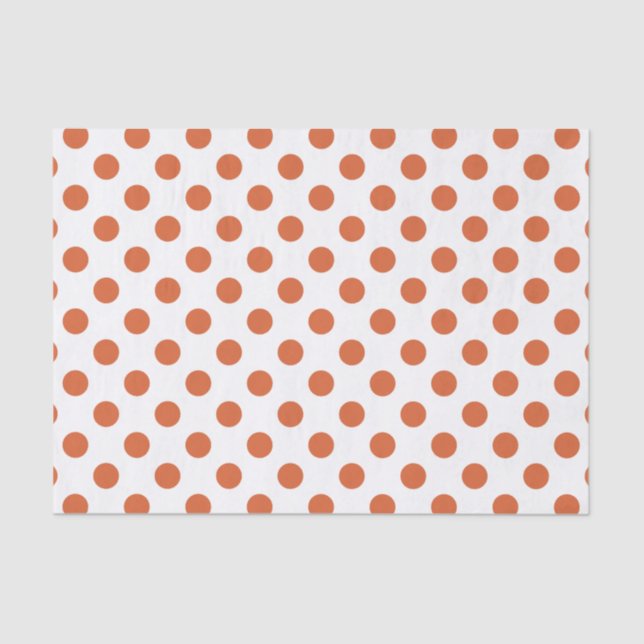 Papel De Seda Bolinhas laranja queimadas (Frente )