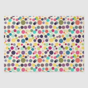 Papel De Seda Bolinhas multicoloridas