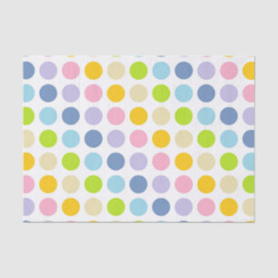 Papel De Seda Bolinhas Pastel do arco-íris