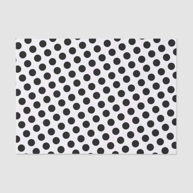 Papel De Seda Bolinhas pretas (Frente )