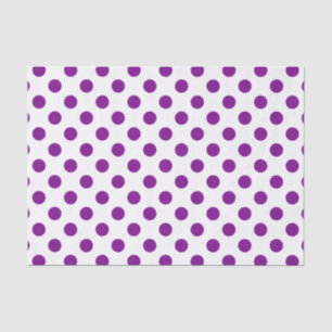 Papel De Seda Bolinhas roxas e brancas