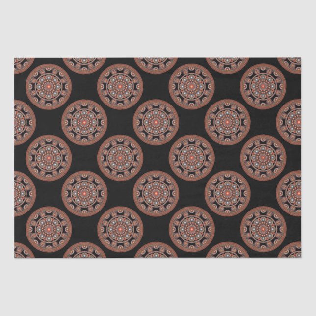 Papel De Seda Bolinhas Safari Sunset Bohemian Star Fall Mandala (Frente )