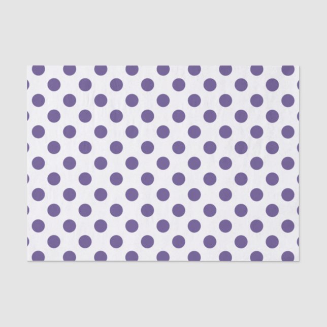 Papel De Seda Bolinhas ultravioletas em branco (Frente )