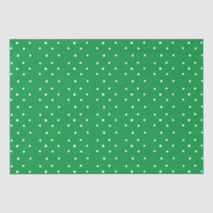 Papel De Seda Bolinhas Verdes E Brancas