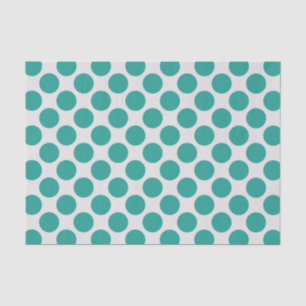 Papel De Seda Bolinhas verdes e brancas, em tom moderno e grande