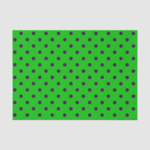 Papel De Seda Bolinhas verdes & roxas de néon