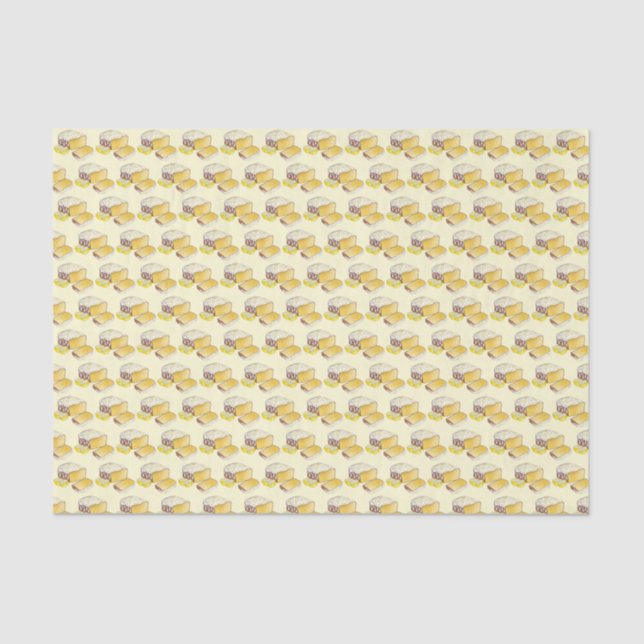 Papel De Seda Bolo de Bolo de Limão, Comida de Baking Britânica (Frente )