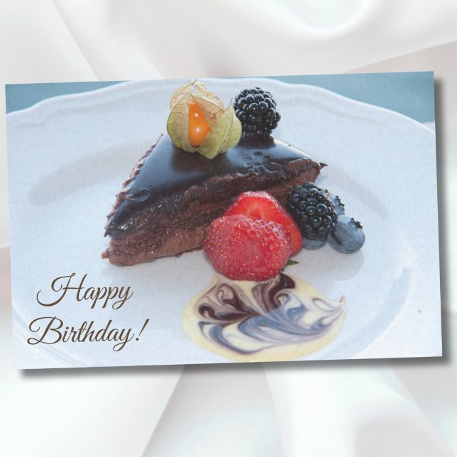 Papel De Seda Bolo de Chocolate Pecaminoso de Aniversário (Criador carregado)