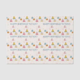 Papel De Seda Bolos Flutuantes Caprichosos c/Confetes & Fogos de
