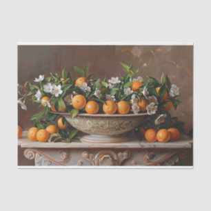 Papel De Seda Bolsa de Laranjas e Blossomas de Decoupage de Vida