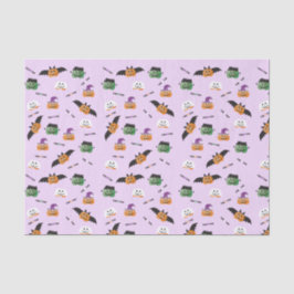 Papel De Seda Bombas Em Truque De Padrões Ou Tratar Roxo