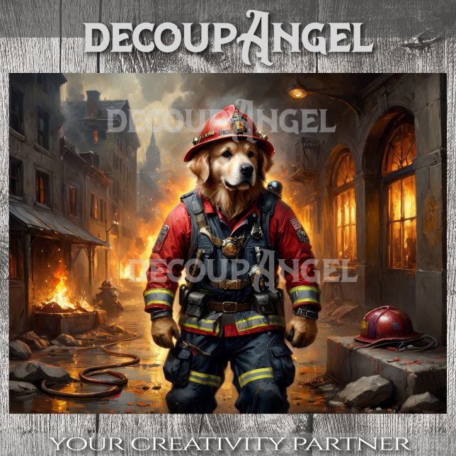 Papel De Seda Bombeiros de cães de ouro - Desligar - (Criador carregado)