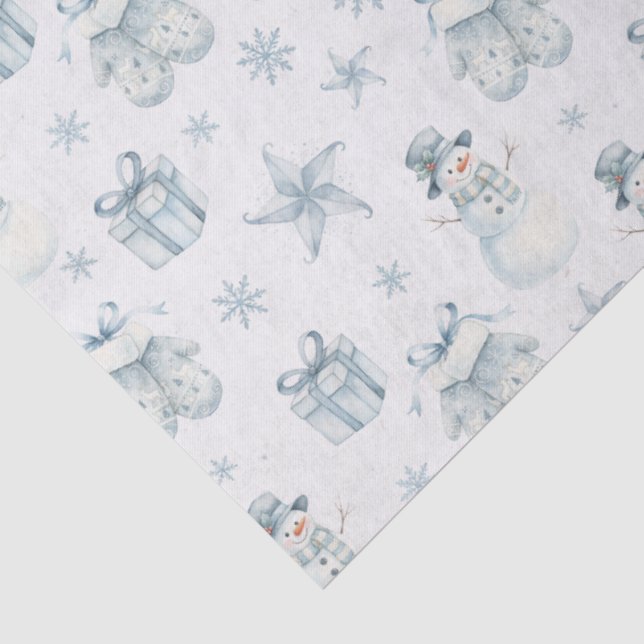 Papel de Seda Boneco de Neve e Luvas – Presente de (Detalhes)