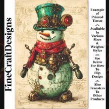 Boneco de Neve Festivo Vibração Steampunk BL1 Deco