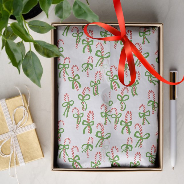 Papel De Seda Bonita dote de Natal de Canes Natal (Cute Christmas Candy Canes Xmas Holiday Gift Tissue Paper
)