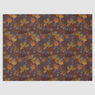 Papel De Seda Bonita Folha Escura Folhas De Bolota Pine Cones