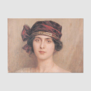 Papel De Seda Bonita, jovem senhora, por Albert Lynch, época do