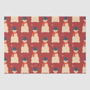 Papel De Seda Bonito boneco de neve de Natal