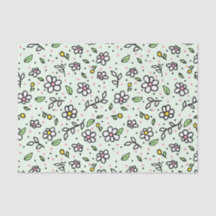 Bonito Doodle Daisy Flowers Cute Girly Patterno