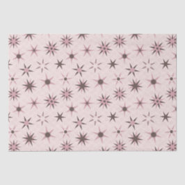 Papel De Seda Bonito Estrelas Geo Rosa - padrão.