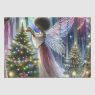 Papel De Seda Bonito Fada Decorando a Árvore de Natal