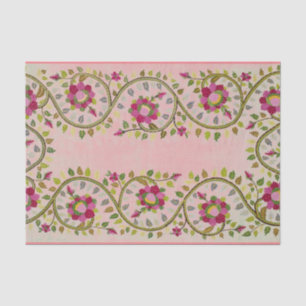 Papel De Seda BONITO LIVRO DE TECIDOS FLORAIS DO USO DO PINK Wil