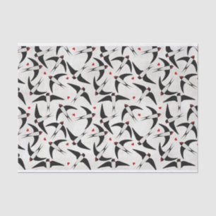 Papel De Seda Bonito padrão feito de aves de engomamento voadora