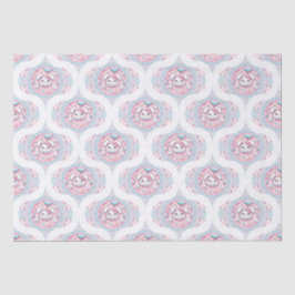Papel De Seda Bonito Pastel Kawaii Bunny Dot Mandala Retro Ogee