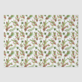 Papel De Seda Bonito Pine Cones e Botânica