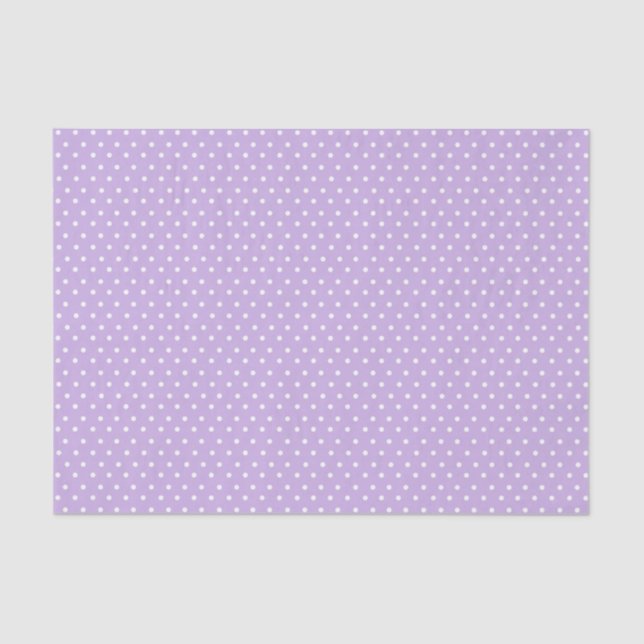 Papel De Seda Bonito Púrpura Polkadot Gênero Neutro (Frente )
