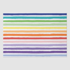 Papel De Seda Bonito Rainbow Stripe Patterno Aniversário