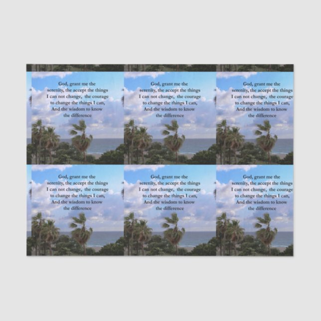 PAPEL DE SEDA BONITO SERENITY REYER PALM TREE PHOTO DESIGN (Frente )