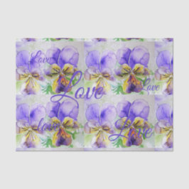Papel De Seda Bonito Viola Flower Floral Púrpura Amor