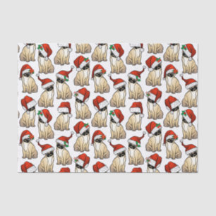 Papel De Seda Bonitos pugilos no Papai Noel molhando presente de