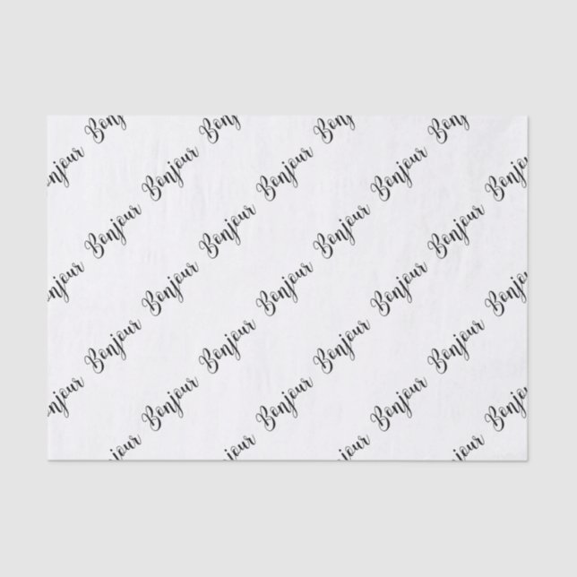 Papel De Seda Bonjour-blackText (Frente )